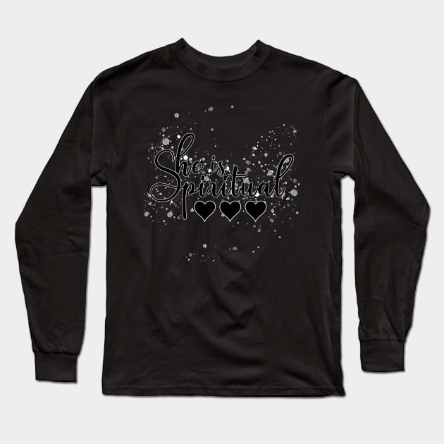 She Is Spiritual Long Sleeve T-Shirt by Angelic Gangster